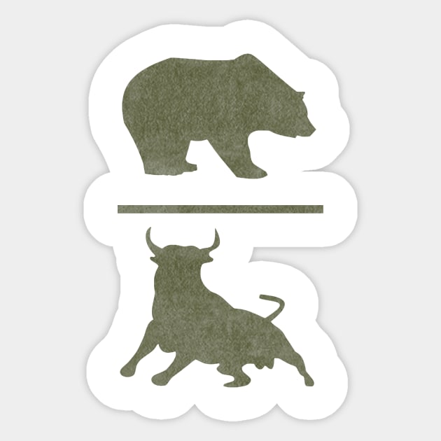 Bear Bull Sticker by DiscoverNow